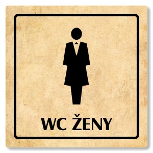 WC ženy, 100x100mm, pergamen, Arizona
